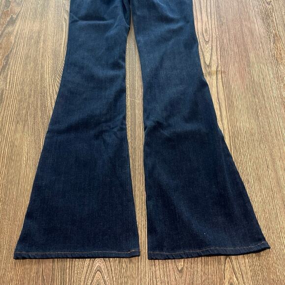 James Jeans Humphrey High Rise Flare Leg Jeans  Adore Stretch Dark Wash Blue - Picture 10 of 11